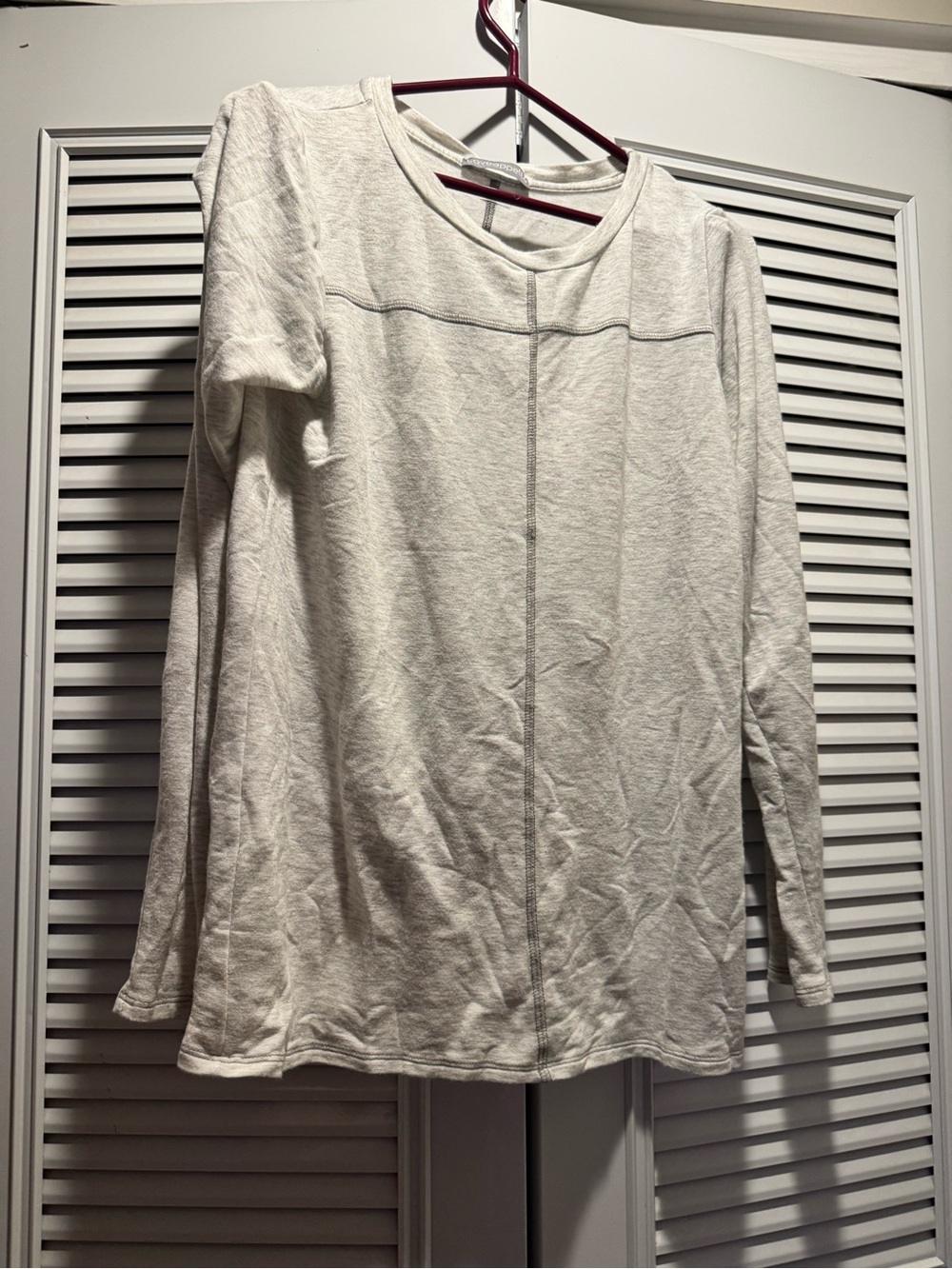 Loveappella Cream Lightweight Long Sleeve Crew
